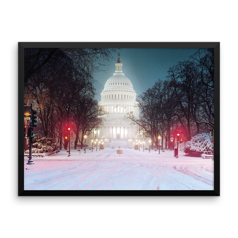 Midnight at the Capitol (R-1) Framed photo paper poster